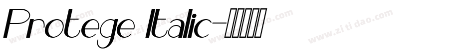 Protege Italic字体转换